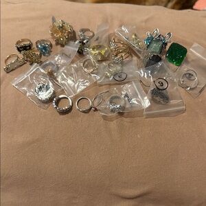 Assorted Fashion Rings-24 total